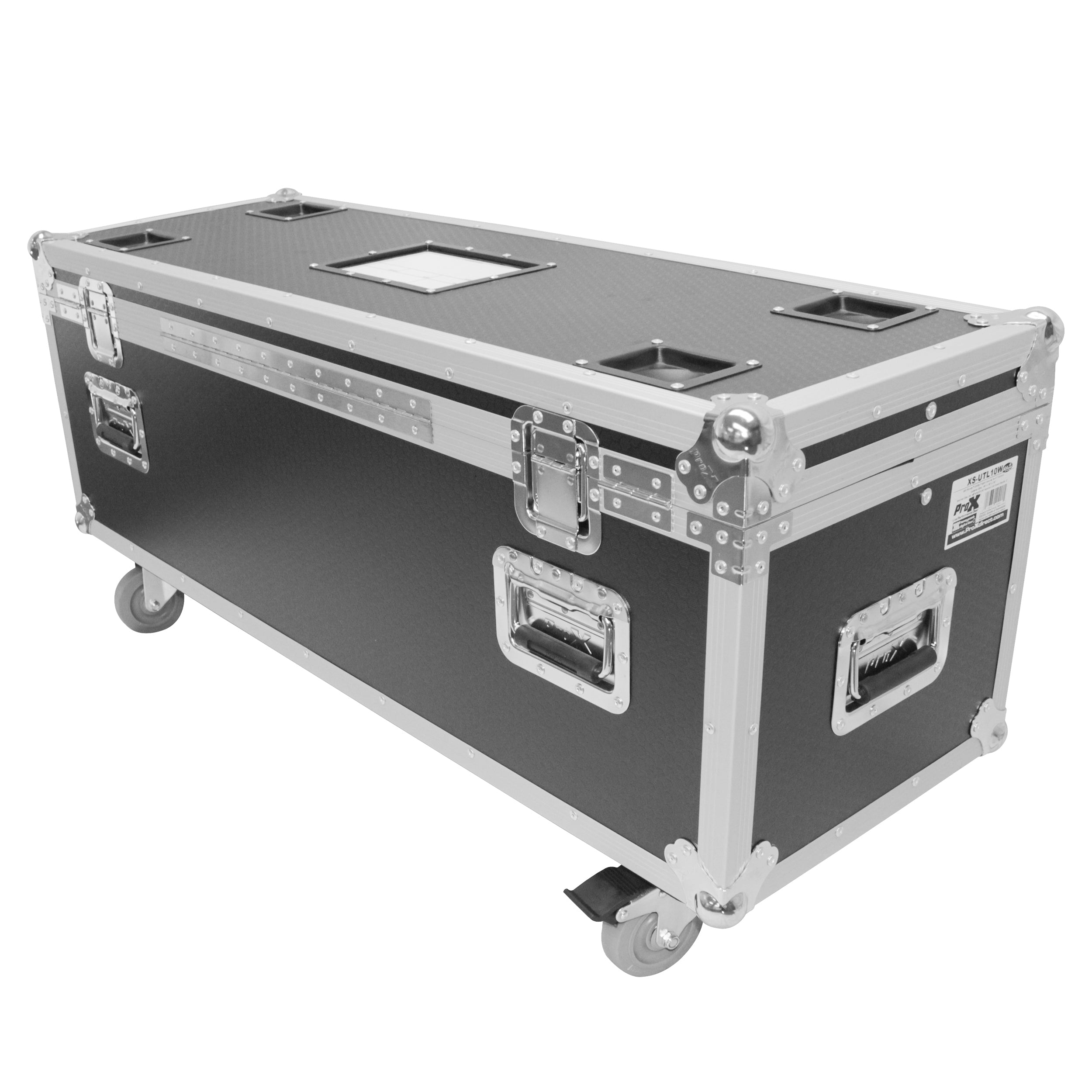 ATA Utility Flight Travel Heavy-Duty Storage Road Case with 4" in casters – 47.5"x16"x16" Exterior
