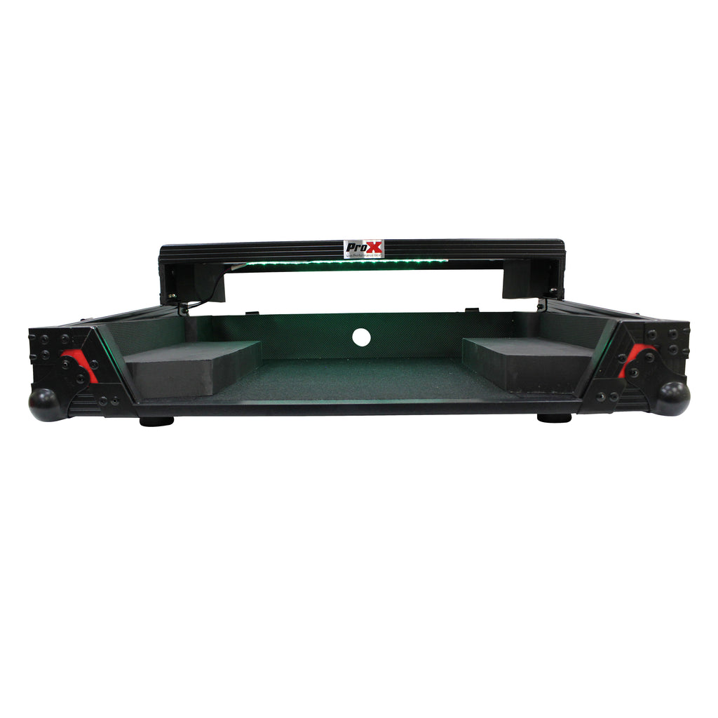ATA Flight Case For Pioneer DDJ-SR2 DJ Controller with Laptop Shelf and LED  - Black Red
