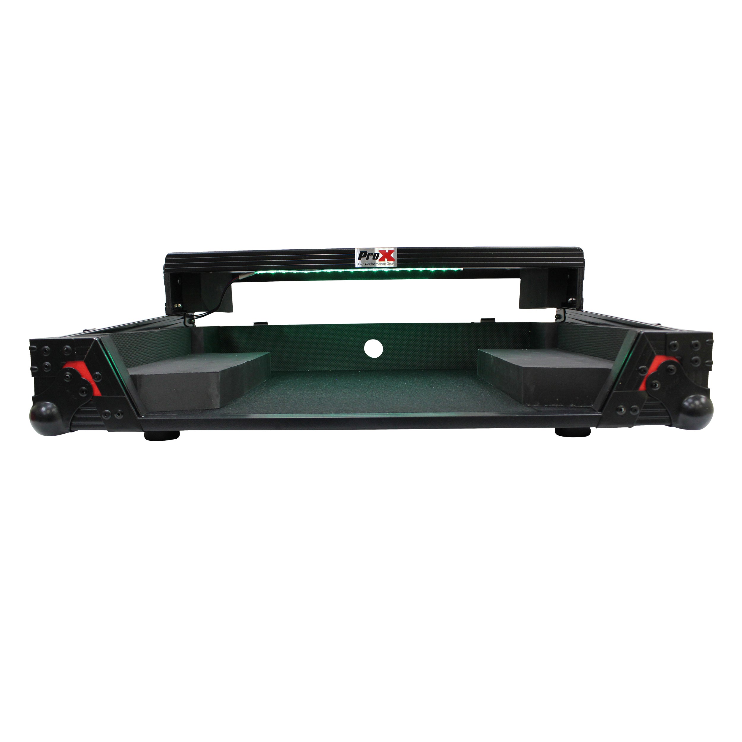 ATA Flight Case For Pioneer DDJ-SR2 DJ Controller with Laptop Shelf and LED  - Black Red