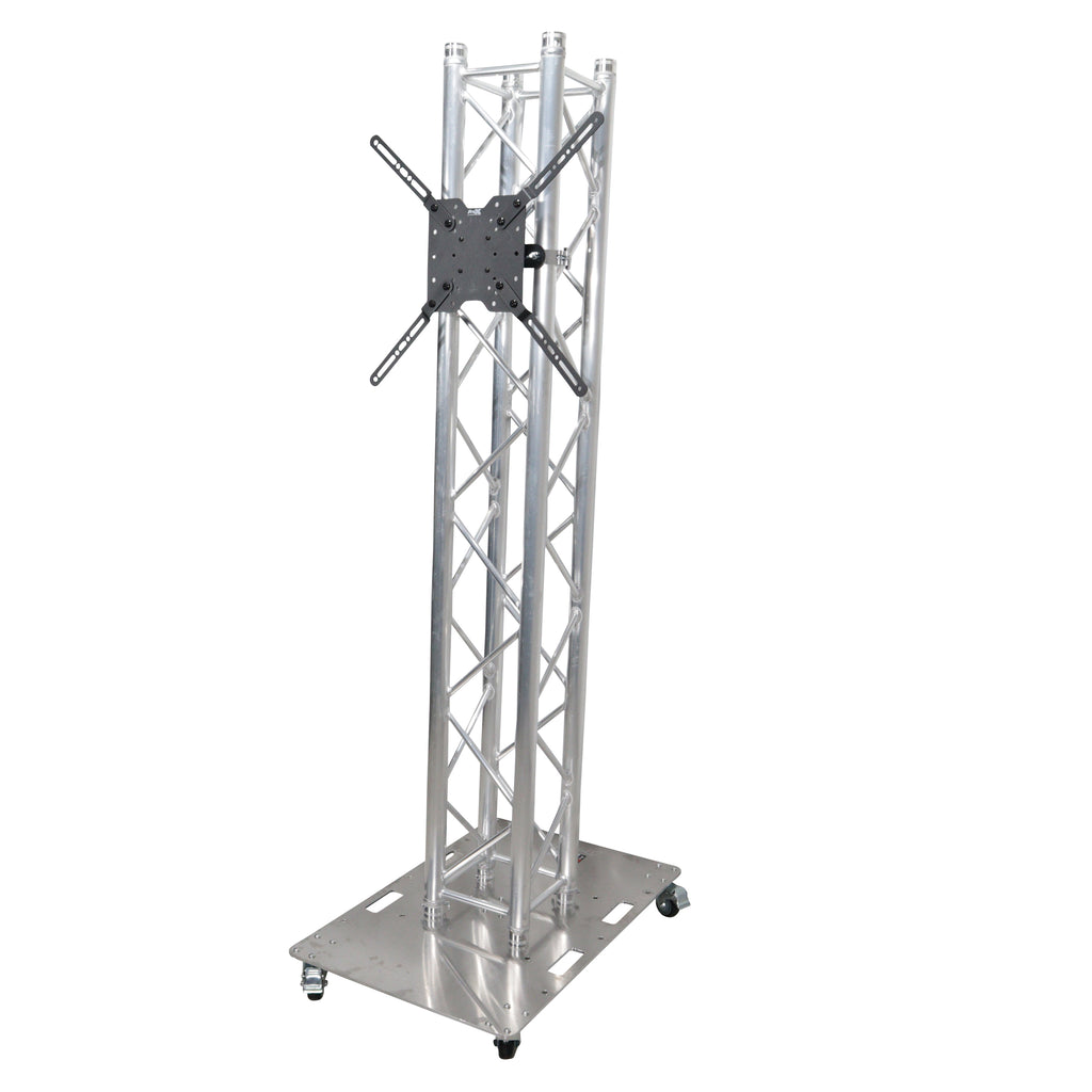 Totem Package - 2 meter 6.56 Ft with 24x30" Base Plate on wheels and TV Braket hold up to 80" TV