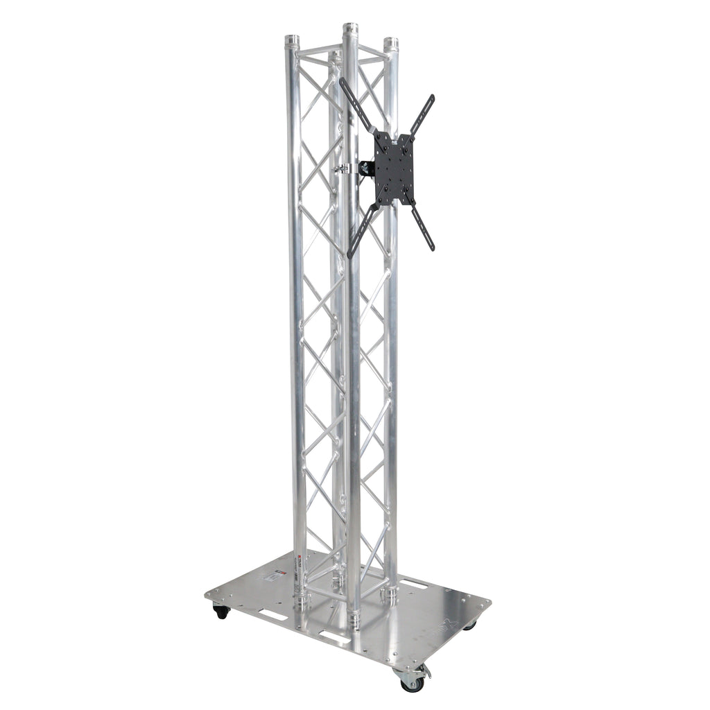 Totem Package - 2 meter 6.56 Ft with 24x30" Base Plate on wheels and TV Braket hold up to 80" TV