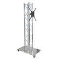 Totem Package - 2 meter 6.56 Ft with 24x30" Base Plate on wheels and TV Braket hold up to 80" TV