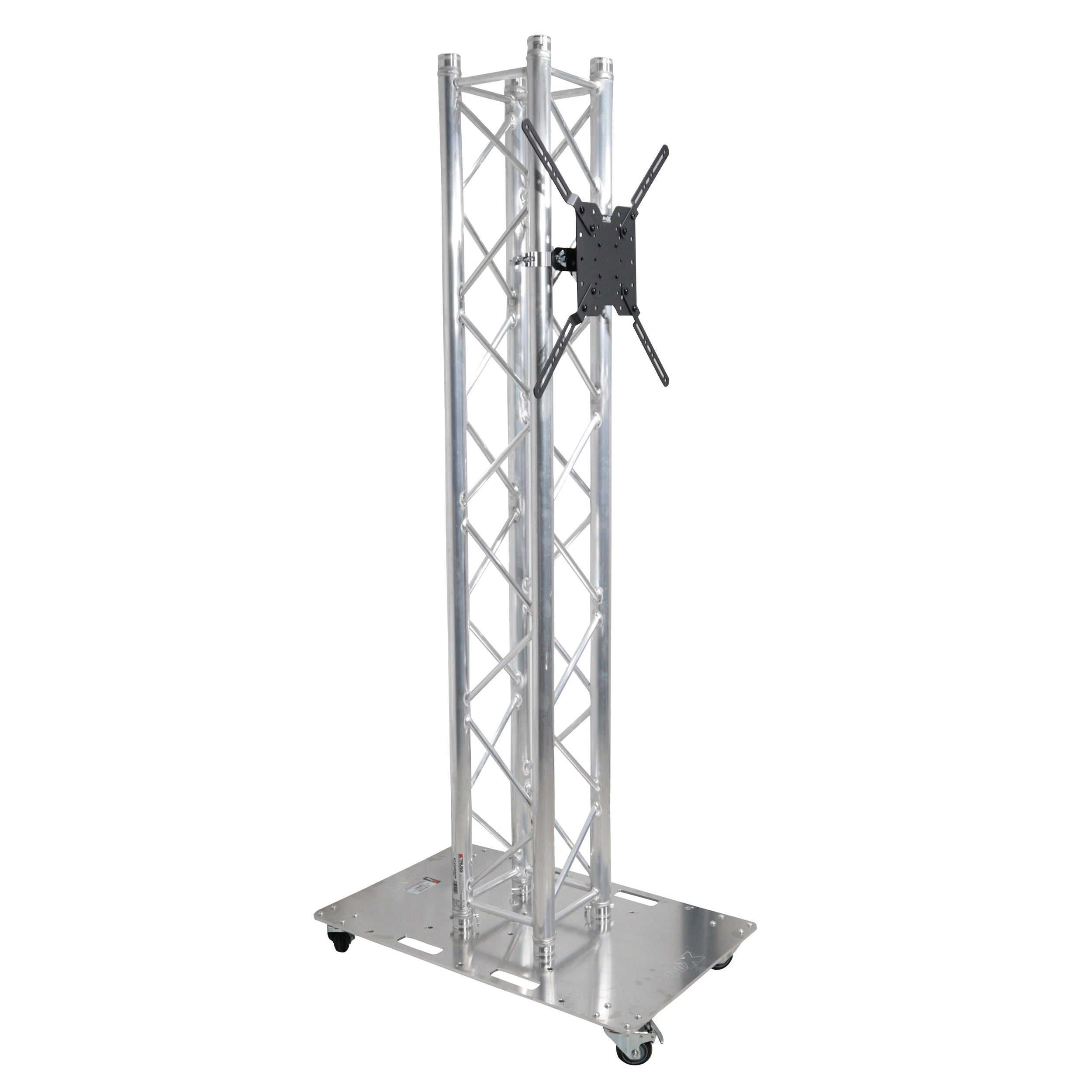 Totem Package - 2 meter 6.56 Ft with 24x30" Base Plate on wheels and TV Braket hold up to 80" TV