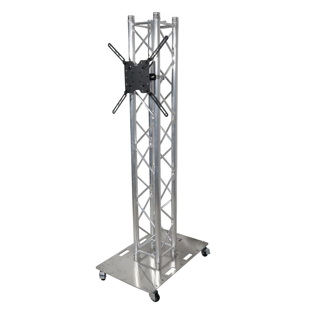 Totem Package - 2 meter 6.56 Ft with 24x30" Base Plate on wheels and TV Braket hold up to 80" TV