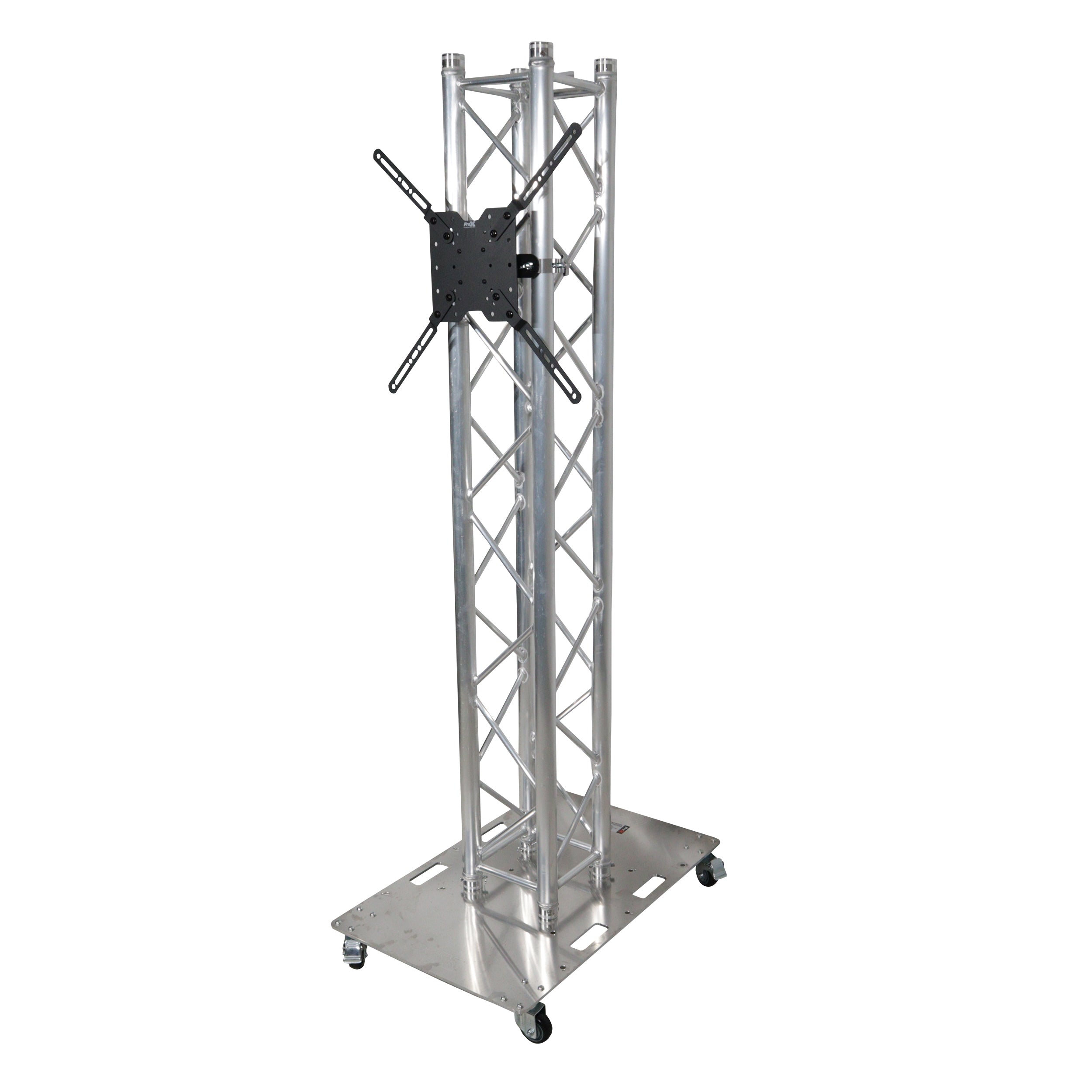 Totem Package - 2 meter 6.56 Ft with 24x30" Base Plate on wheels and TV Braket hold up to 80" TV