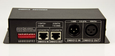 Decoder Controller for DMX Driver Dimmer for DMX Devices and LED Lighting Strip Tape