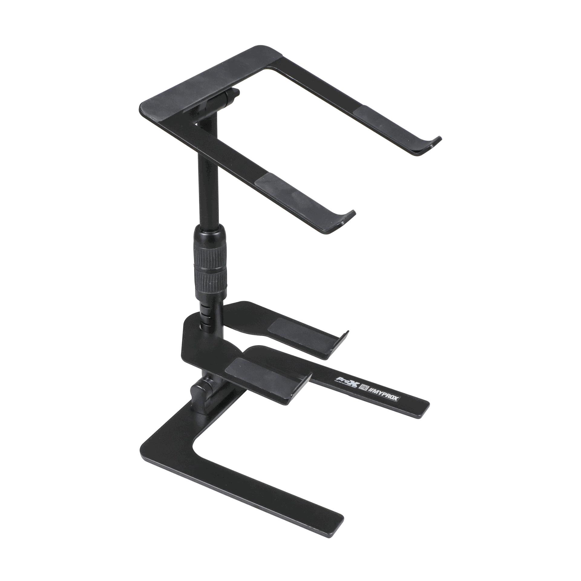 6PCS IBIS Folding DJ Laptop Stand with Adjustable Height Accessory Tray and Carrying Bag in Black