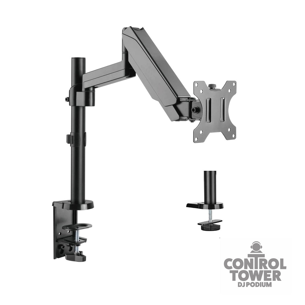 Laptop Tray and Bracket with Gas Spring Double Arm Fits 17" - 32" Monitors