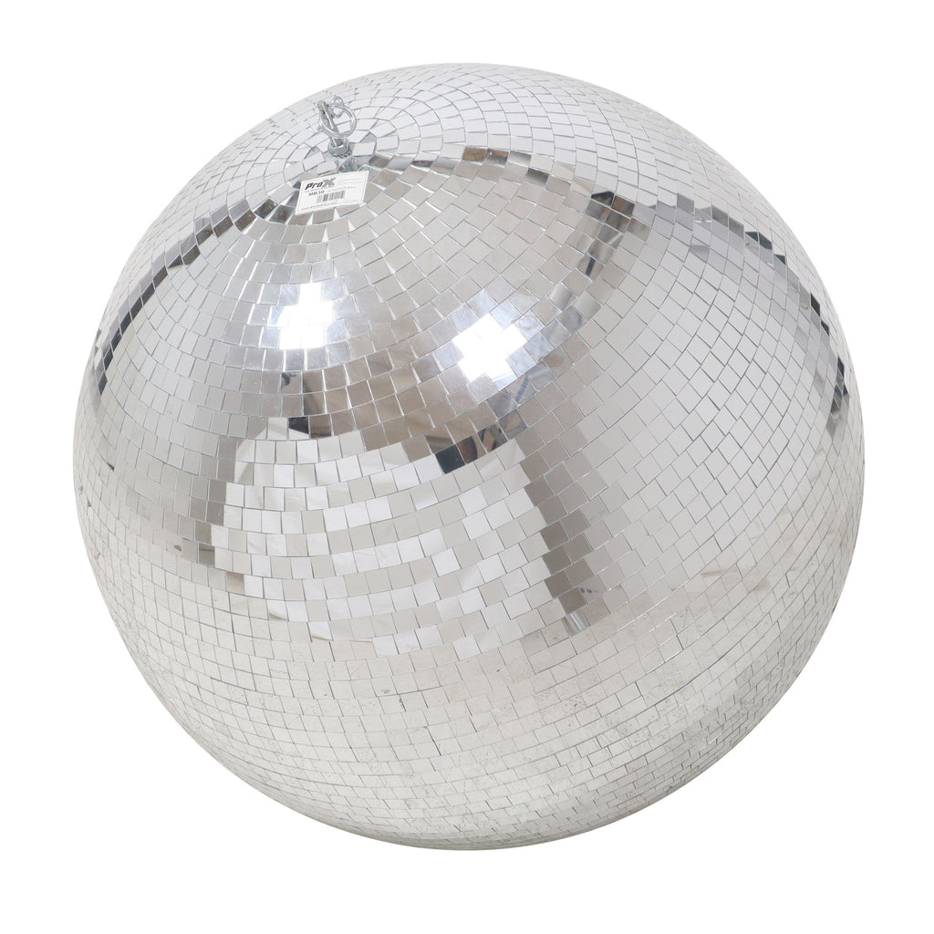 30" inch Mirror Disco Ball Bright Silver Reflective Indoor DJ Sphere with Hanging Ring for Lighting