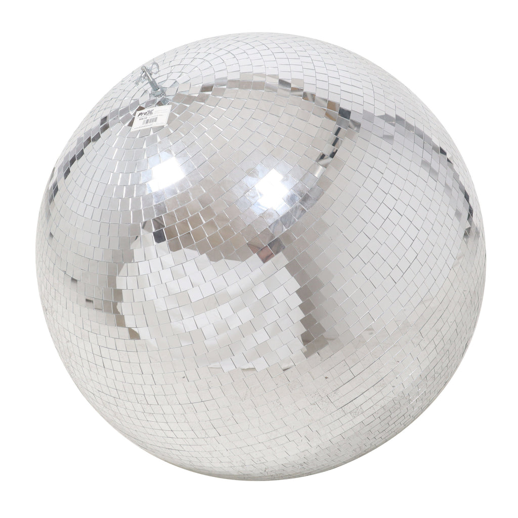 30" inch Mirror Disco Ball Bright Silver Reflective Indoor DJ Sphere with Hanging Ring for Lighting