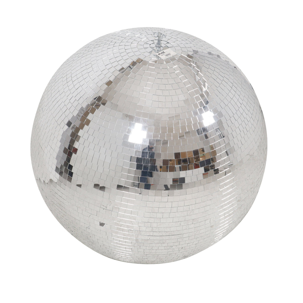 36" inch Mirror Disco Ball Bright Silver Reflective Indoor DJ Sphere with Hanging Ring for Lighting