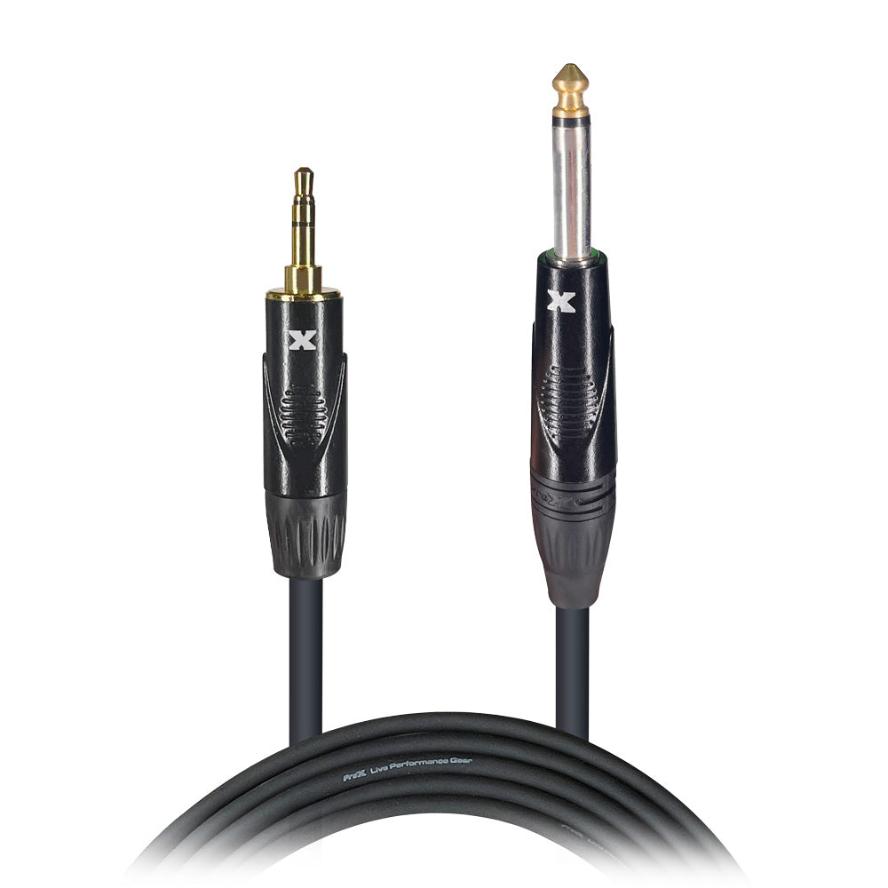 10PCS 5 Ft. Unbalanced TRS-M Mini 1/8" to TS-M High Performance Audio Cable