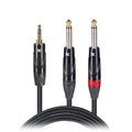 50PCS 10 Ft. Unbalanced 3.5mm. Mini-TRS to Dual TS-M High Performance Audio Y Cable