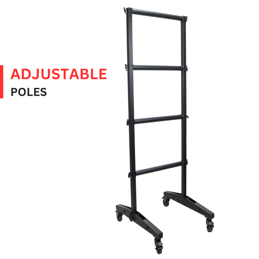 7FT Lighting Fixture Moving Head U-Grid Module with 4 Adjustable Bars and Casters or Rubber Feet or Down Rigging