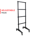 7FT Lighting Fixture Moving Head U-Grid Module with 4 Adjustable Bars and Casters or Rubber Feet or Down Rigging