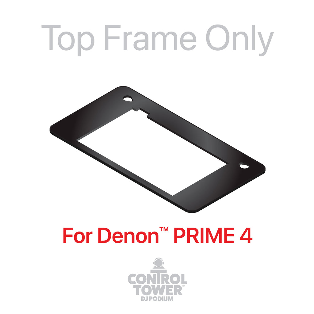 Replacement for Denon PRIME 4 Top Face Plate for Control Tower DJ Podium Black Finish