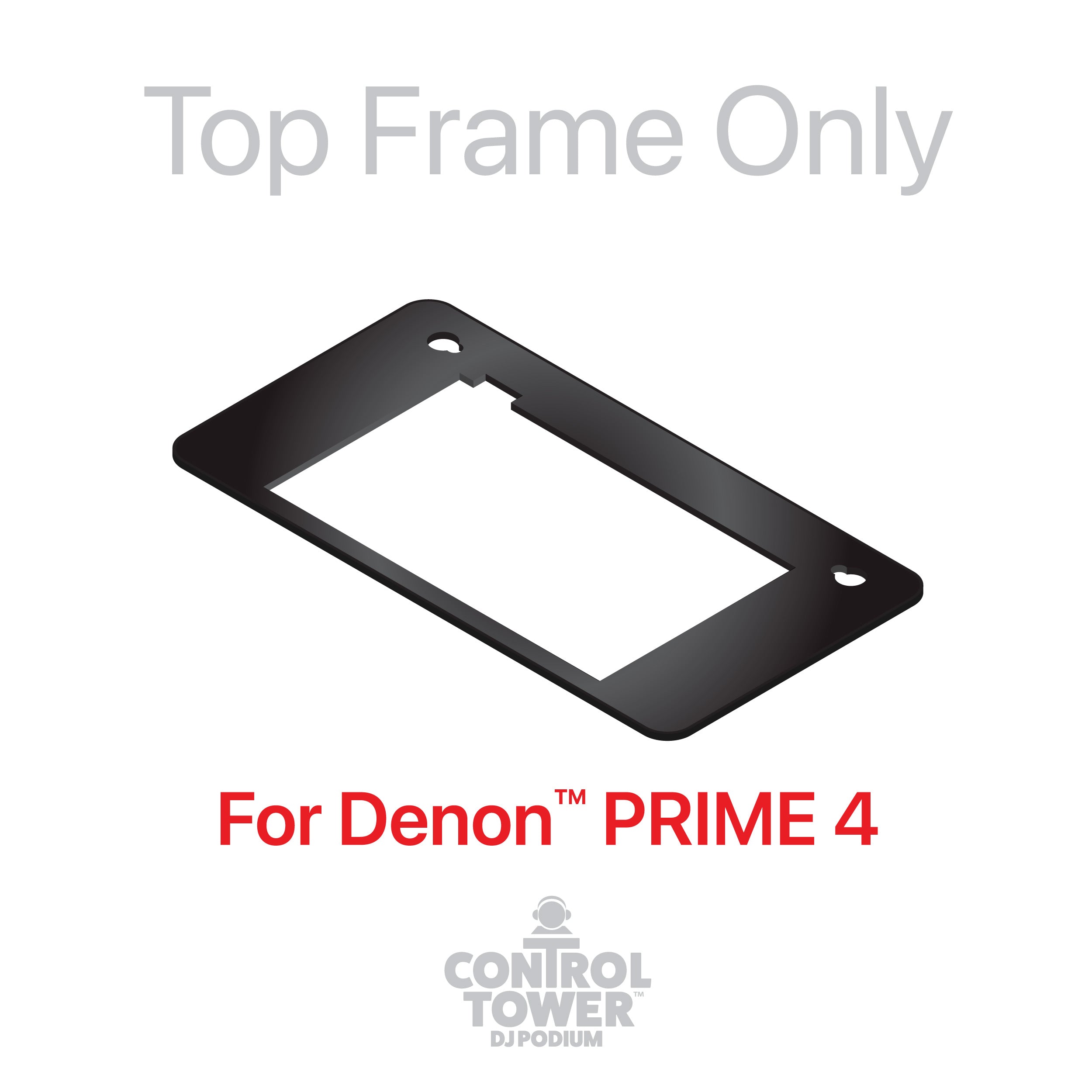 Replacement for Denon PRIME 4 Top Face Plate for Control Tower DJ Podium Black Finish