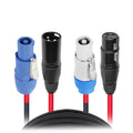 10PCS 10' Ft Dual 14AWG Powerkon to Dual XLR Combo Link Jumper Cable