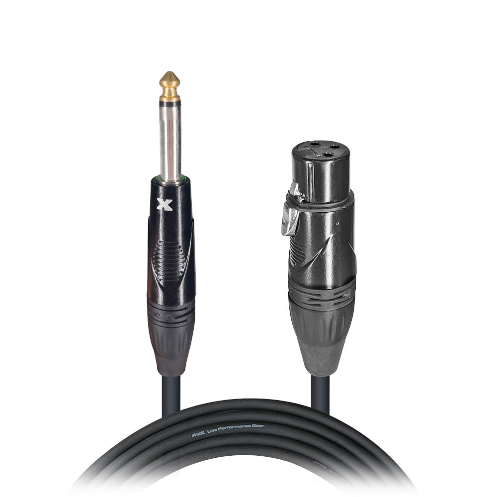 20PCS 50 Ft. Unbalanced 1/4" TS to XLR-F High Performance Audio Cable