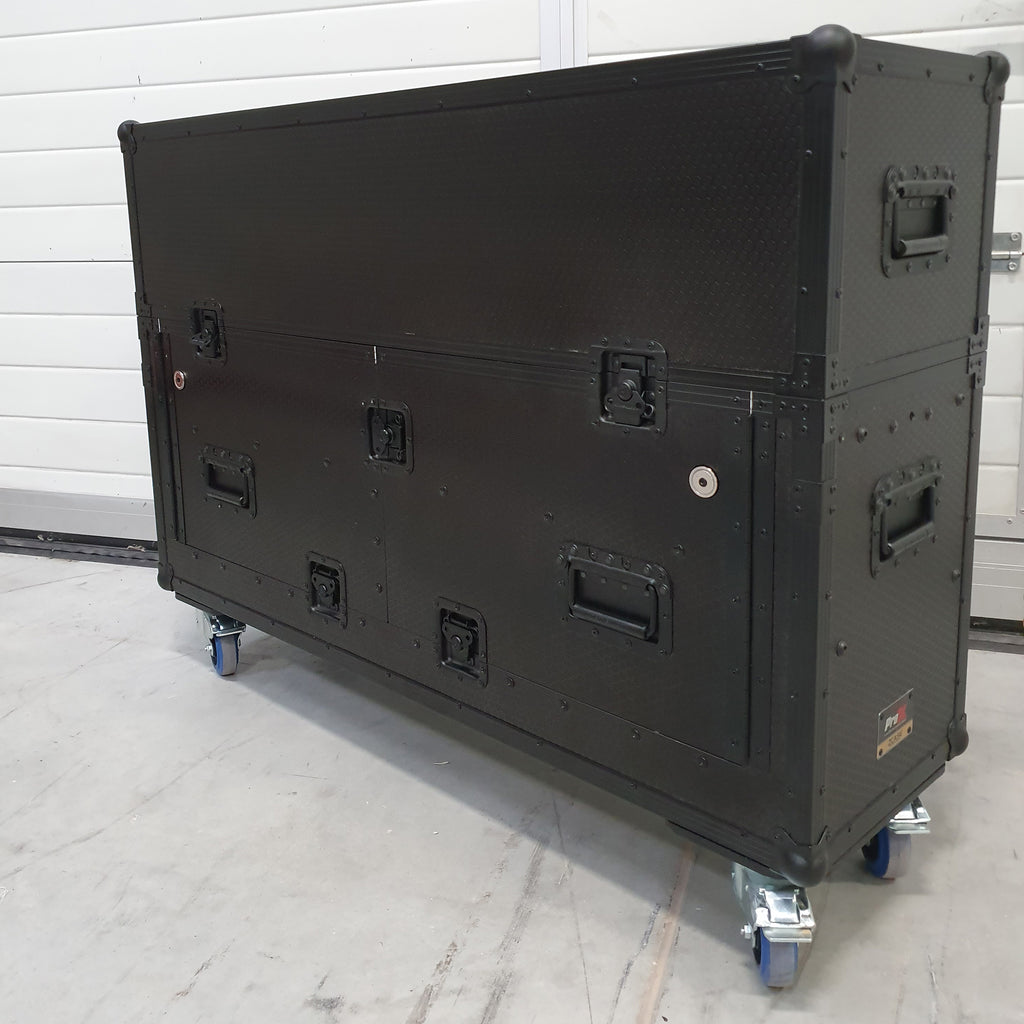 Flip-Ready Easy Retracting Hydraulic Lift Case for RANE Twelve Seventy and Seventy Two MKII Series , with Two Laptop Arms