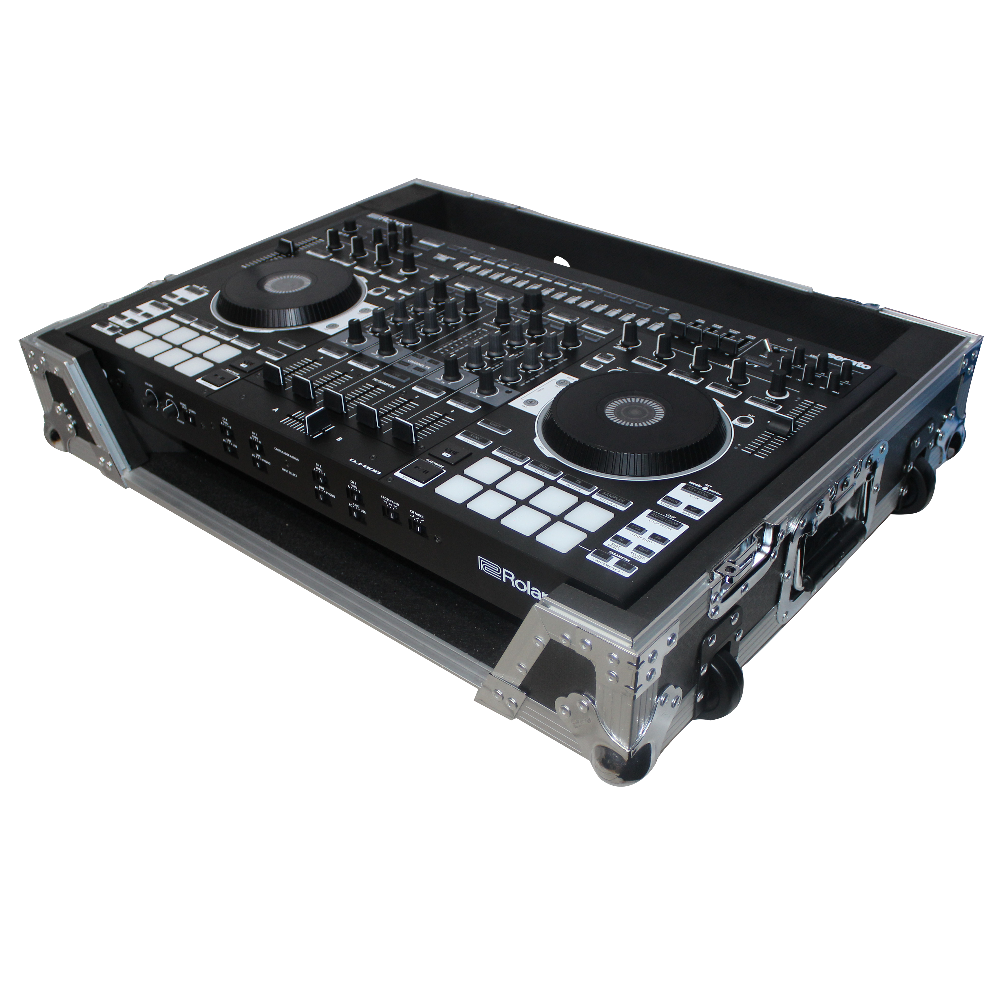 Flight Case for Roland DJ-808 or Denon MC7000 Digital Controller W-Wheels