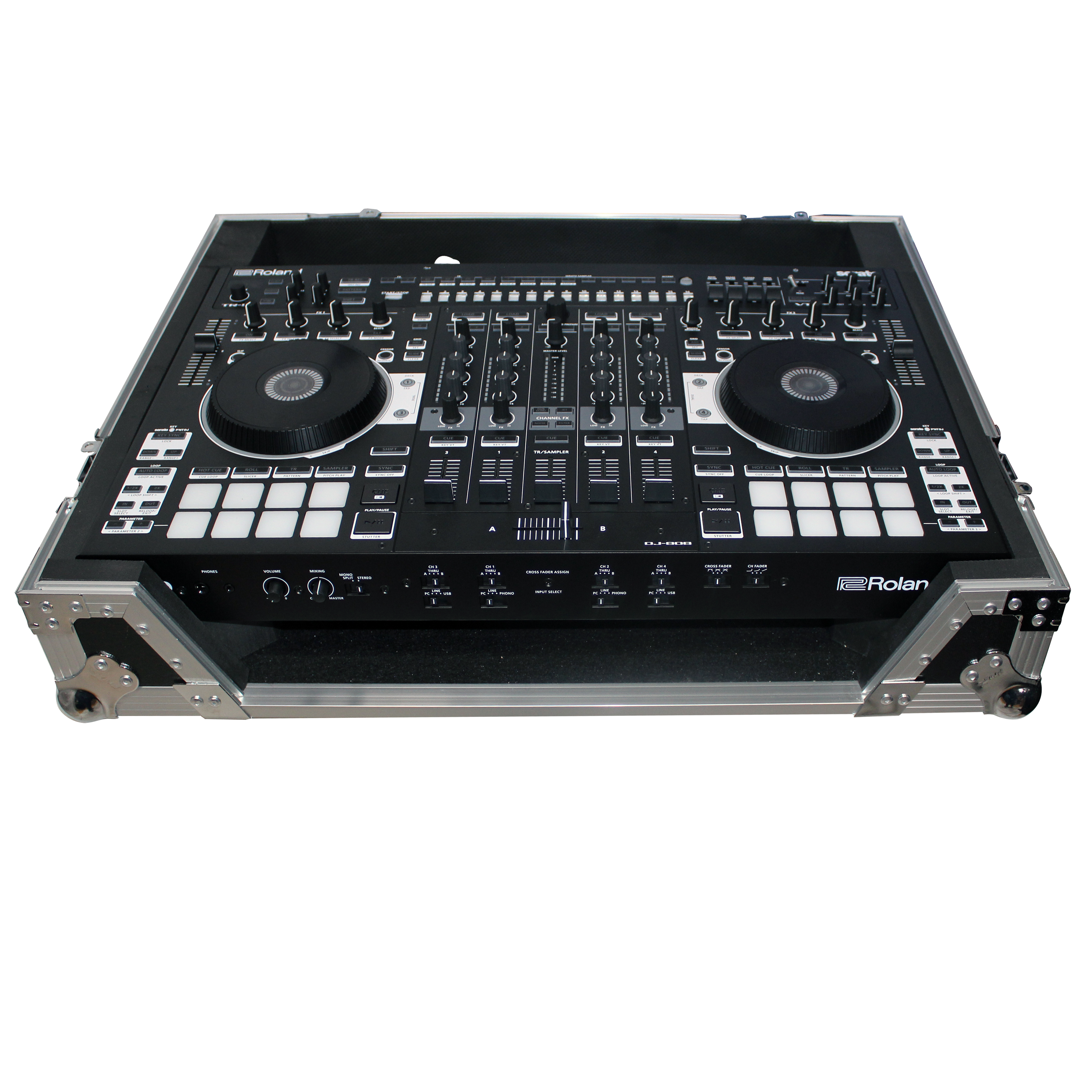 Flight Case for Roland DJ-808 or Denon MC7000 Digital Controller W-Wheels