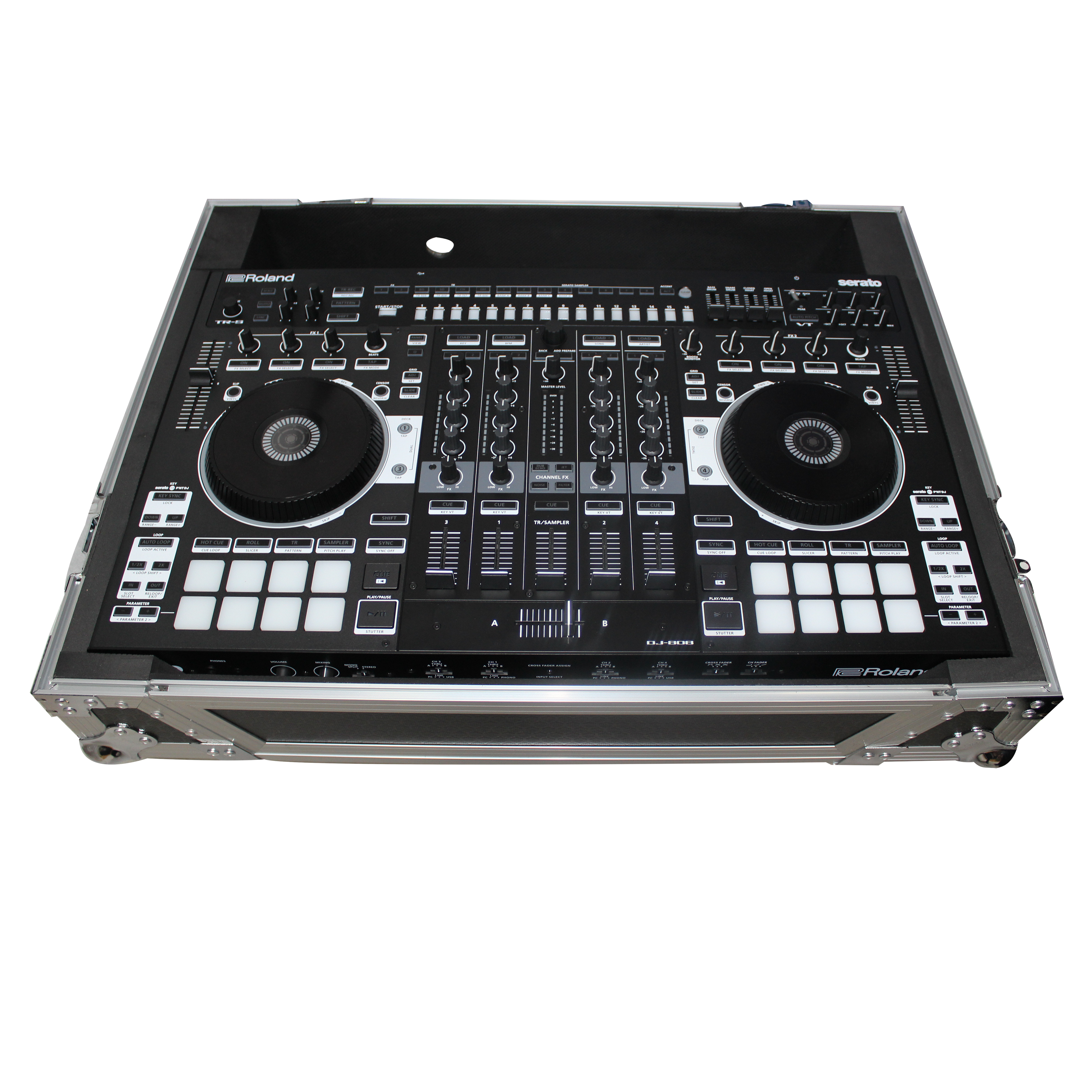 Flight Case for Roland DJ-808 or Denon MC7000 Digital Controller W-Wheels