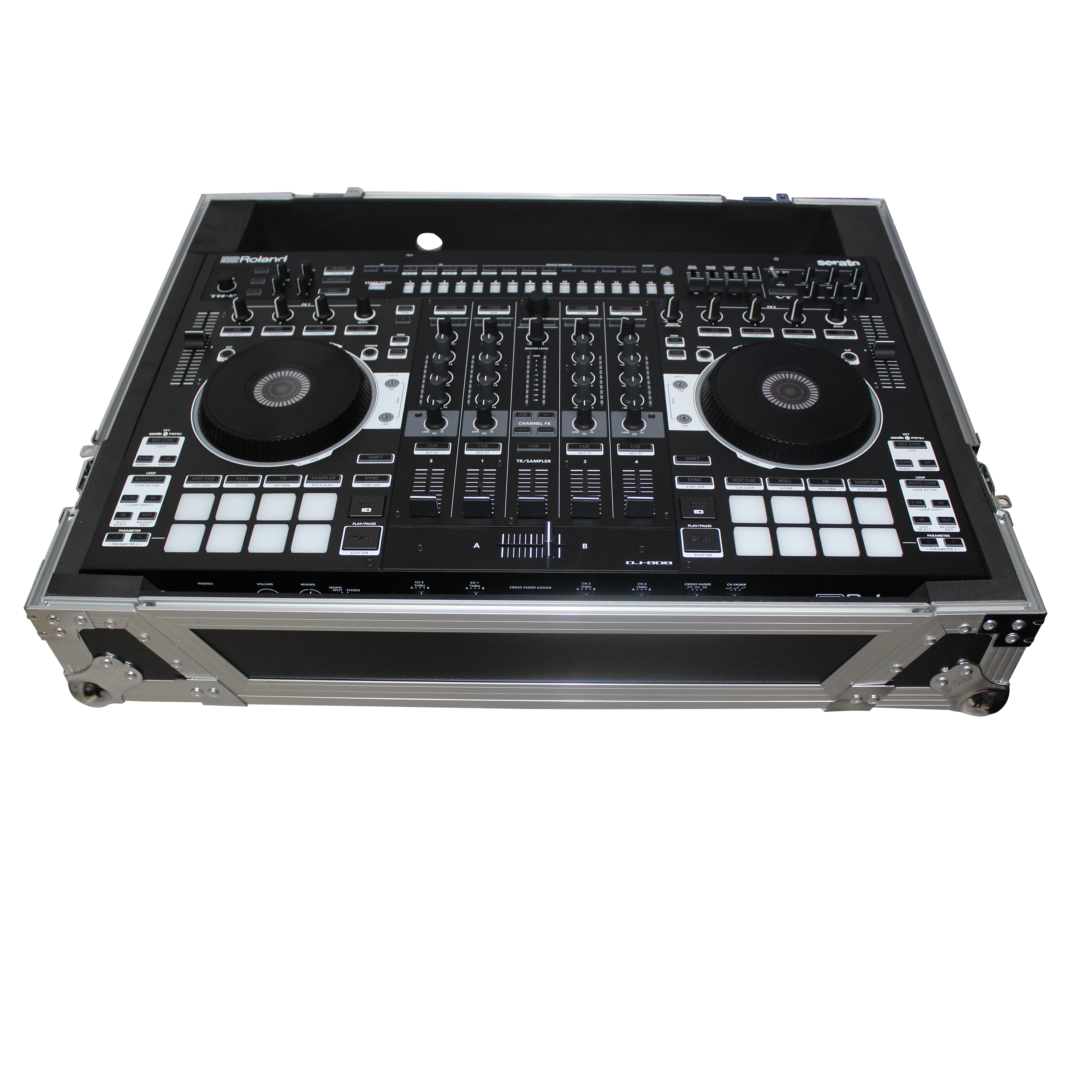 Flight Case for Roland DJ-808 or Denon MC7000 Digital Controller W-Wheels