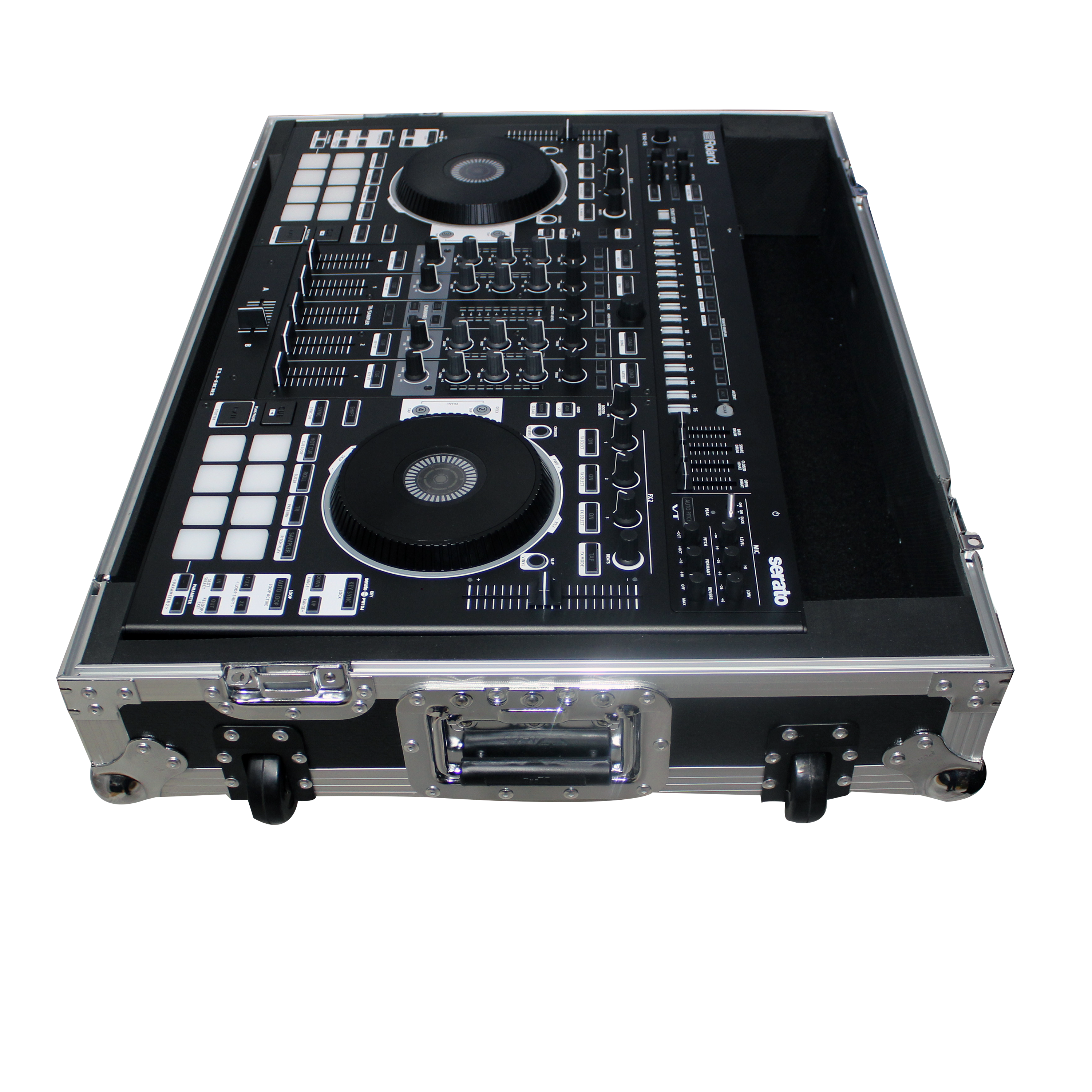 Flight Case for Roland DJ-808 or Denon MC7000 Digital Controller W-Wheels