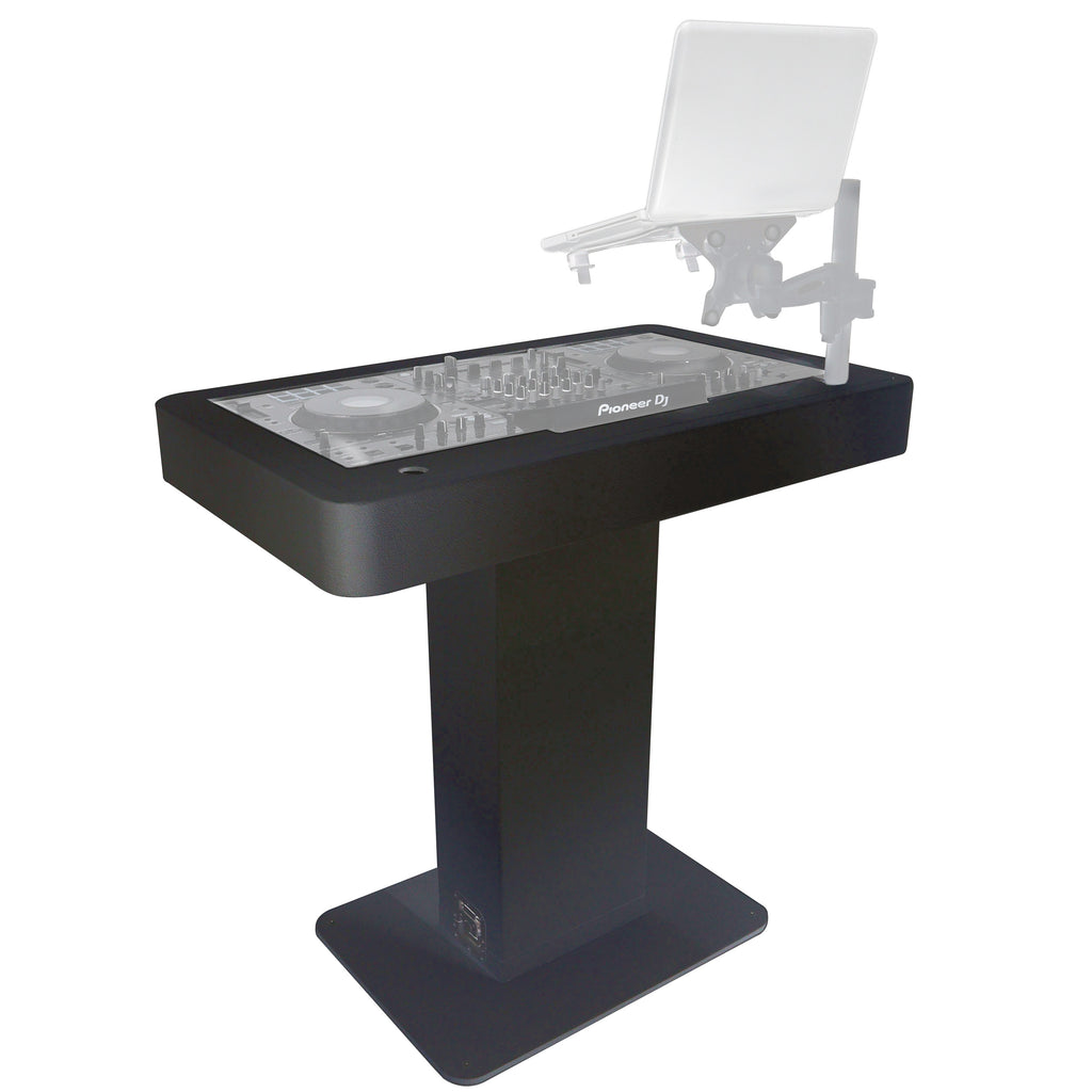 Control Tower DJ Podium with Road Cases for Pioneer DDJ-REV7 DDJ-FLX10 XDJ-XZ  RANE Four - Black Finish