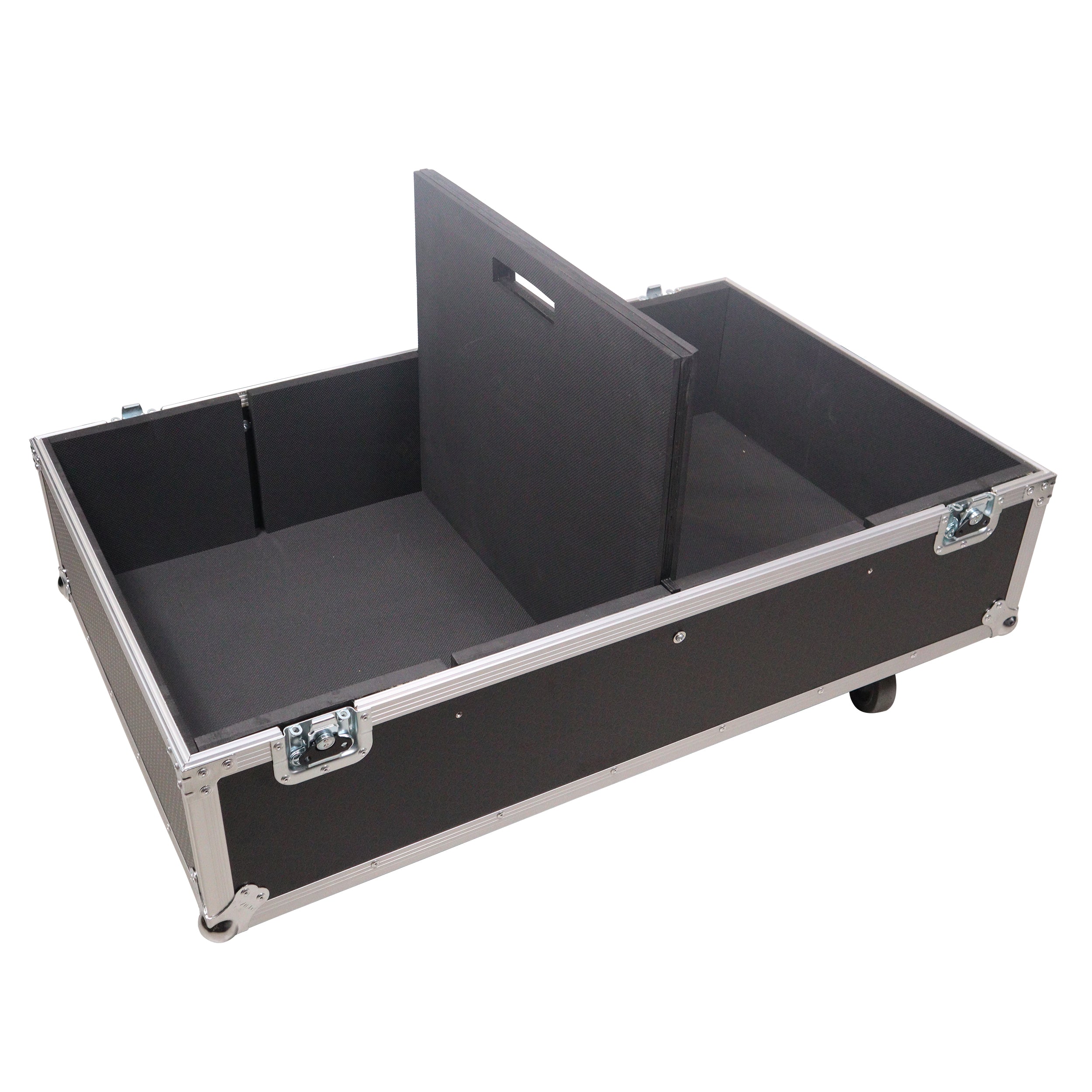 Universal ATA Dual Speaker Flight Case for 2x RCF NX12-SMA Turbosound TFM122m Speaker and similar sizes 23x18x13 in.