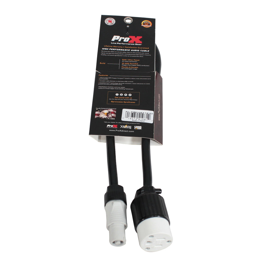 2 Ft. 12AWG Gray to 120 VAC NEMA15R Female Edison Power for Power Connection compatible devices