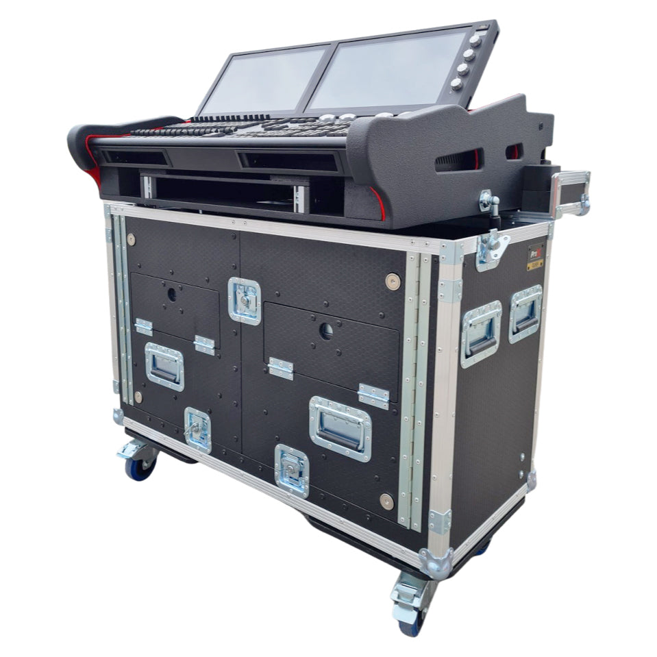 Flip-Ready™ Hydraulic Console Case for ChamSys MagicQ MQ500M w/ 2U Rack Space