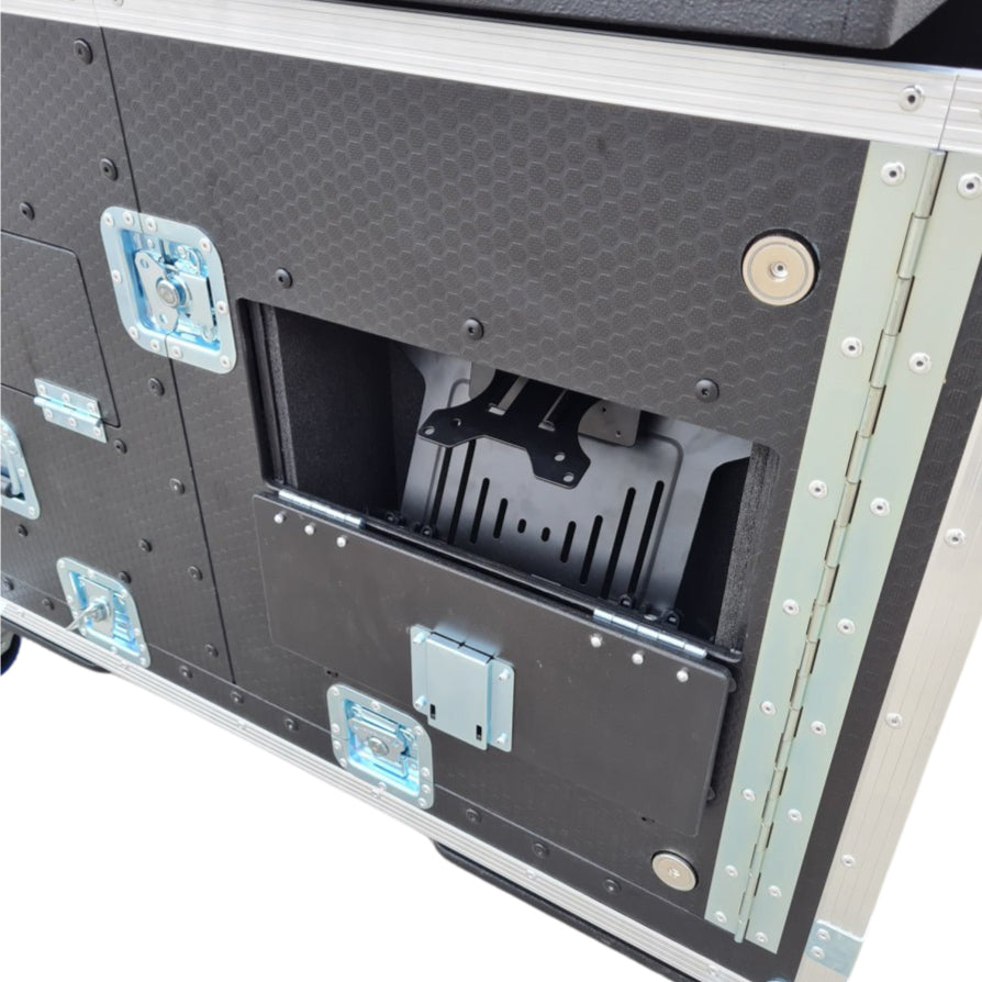 Flip-Ready™ Hydraulic Console Case for ChamSys MagicQ MQ500M w/ 2U Rack Space