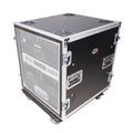 12U Space Shockproof Amp Rack ATA Flight Case 24 in. Depth with Caster Wheels