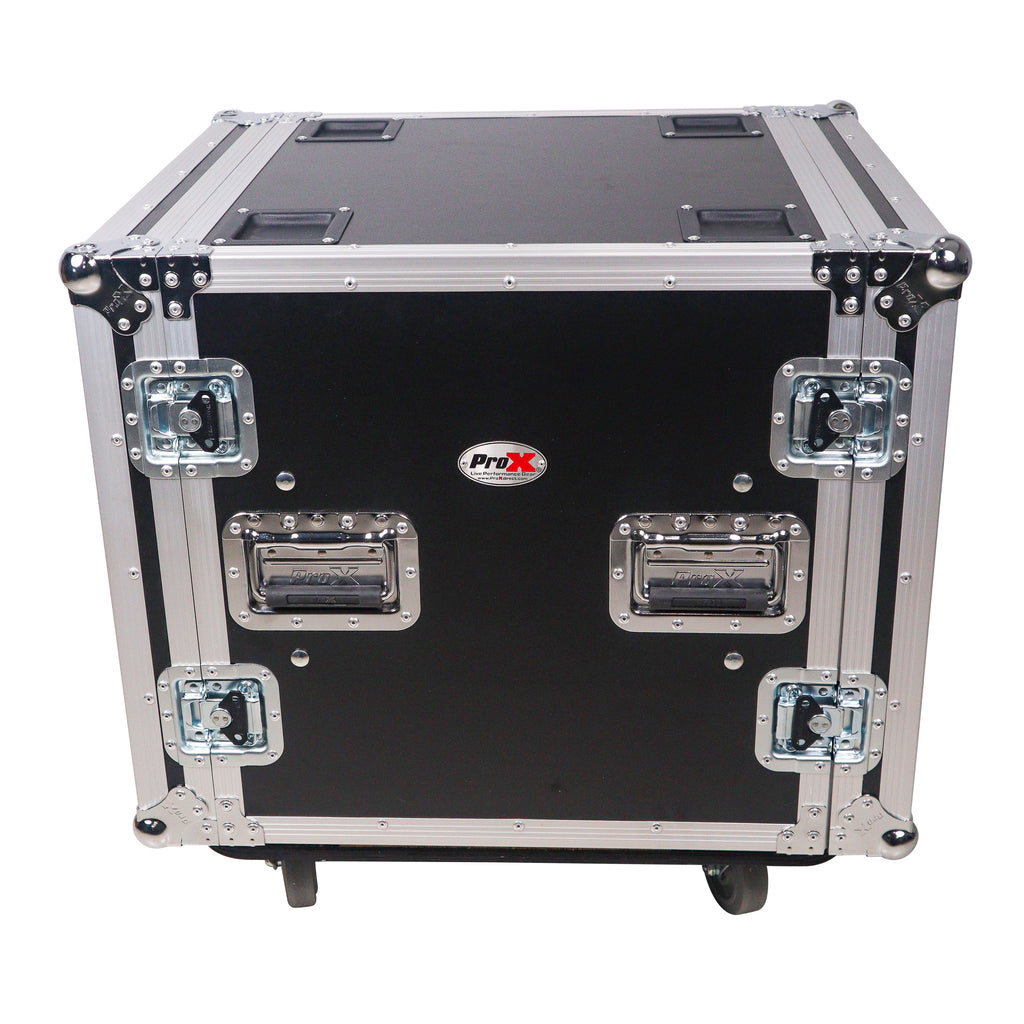 12U Space Shockproof Amp Rack ATA Flight Case 20" Depth