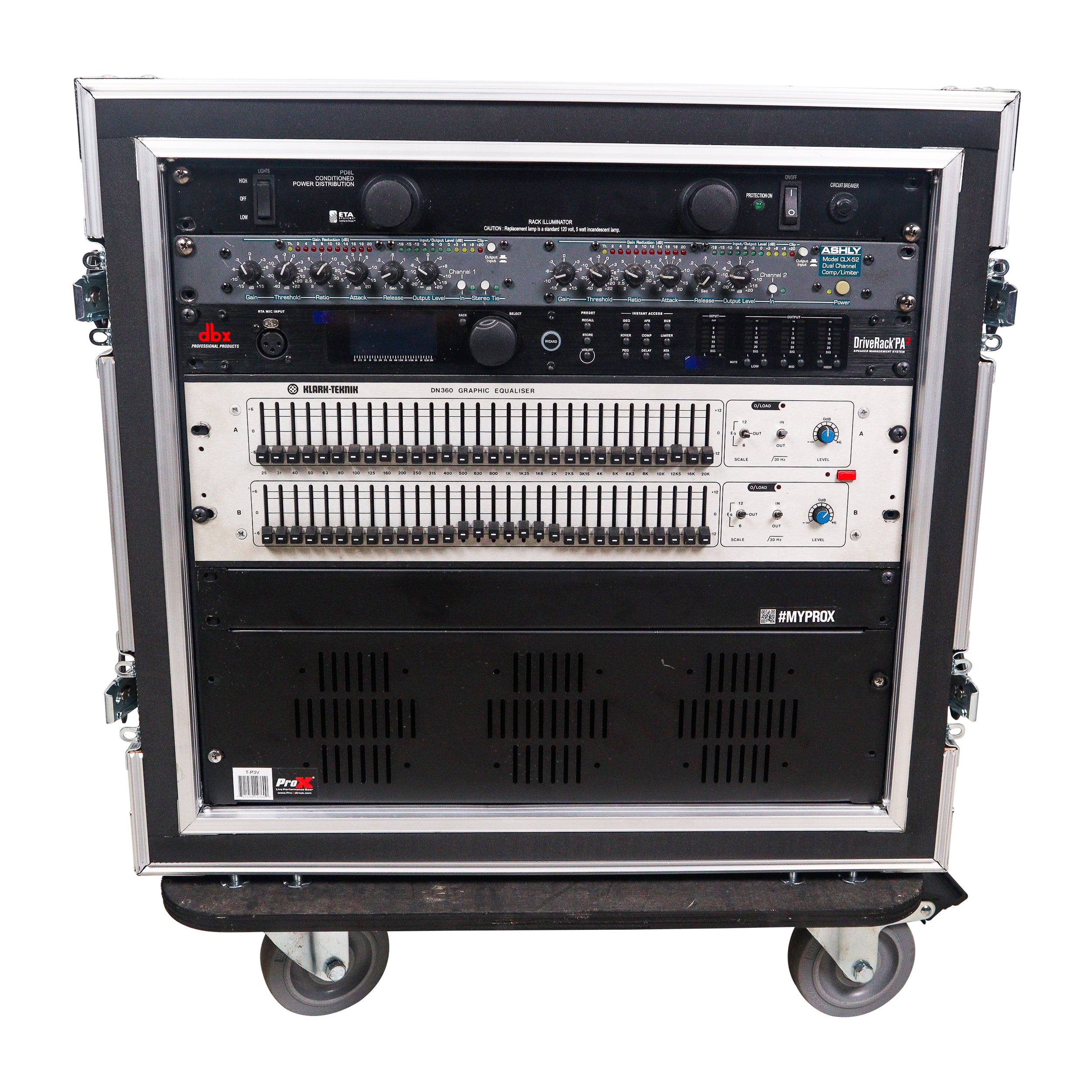 12U Space Shockproof Amp Rack ATA Flight Case 20" Depth