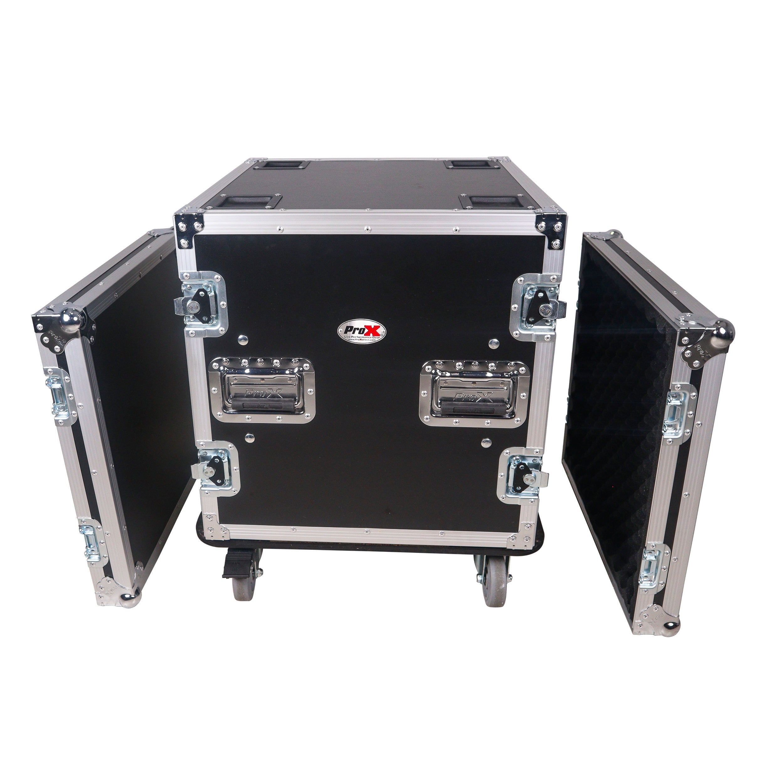 12U Space Shockproof Amp Rack ATA Flight Case 20" Depth