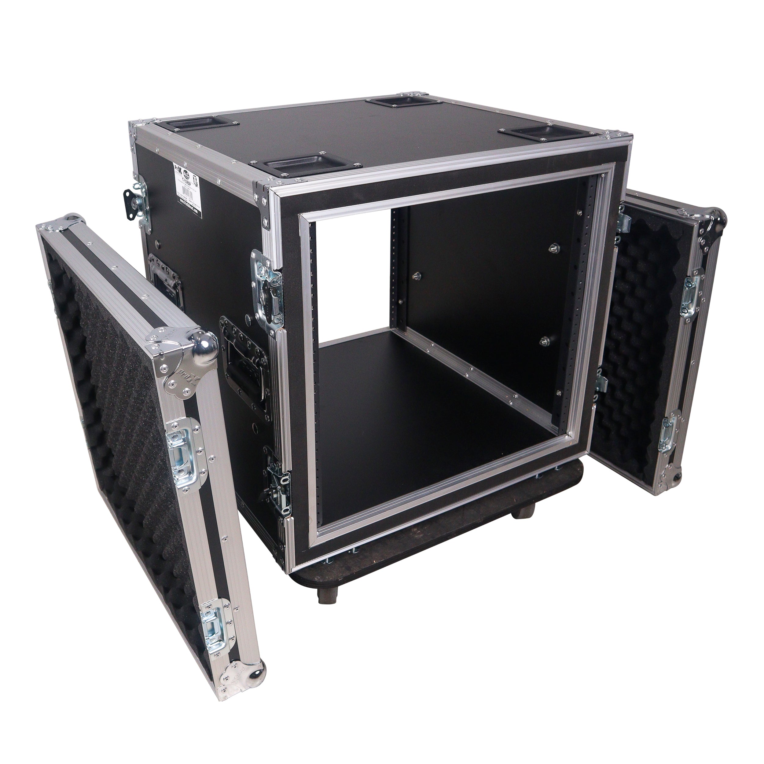 12U Space Shockproof Amp Rack ATA Flight Case 20" Depth