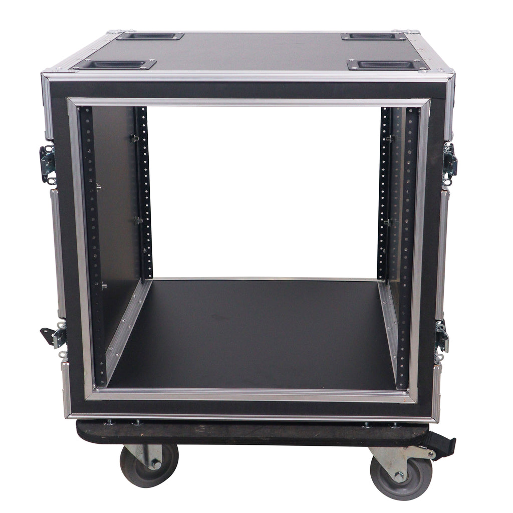 12U Space Shockproof Amp Rack ATA Flight Case 20" Depth