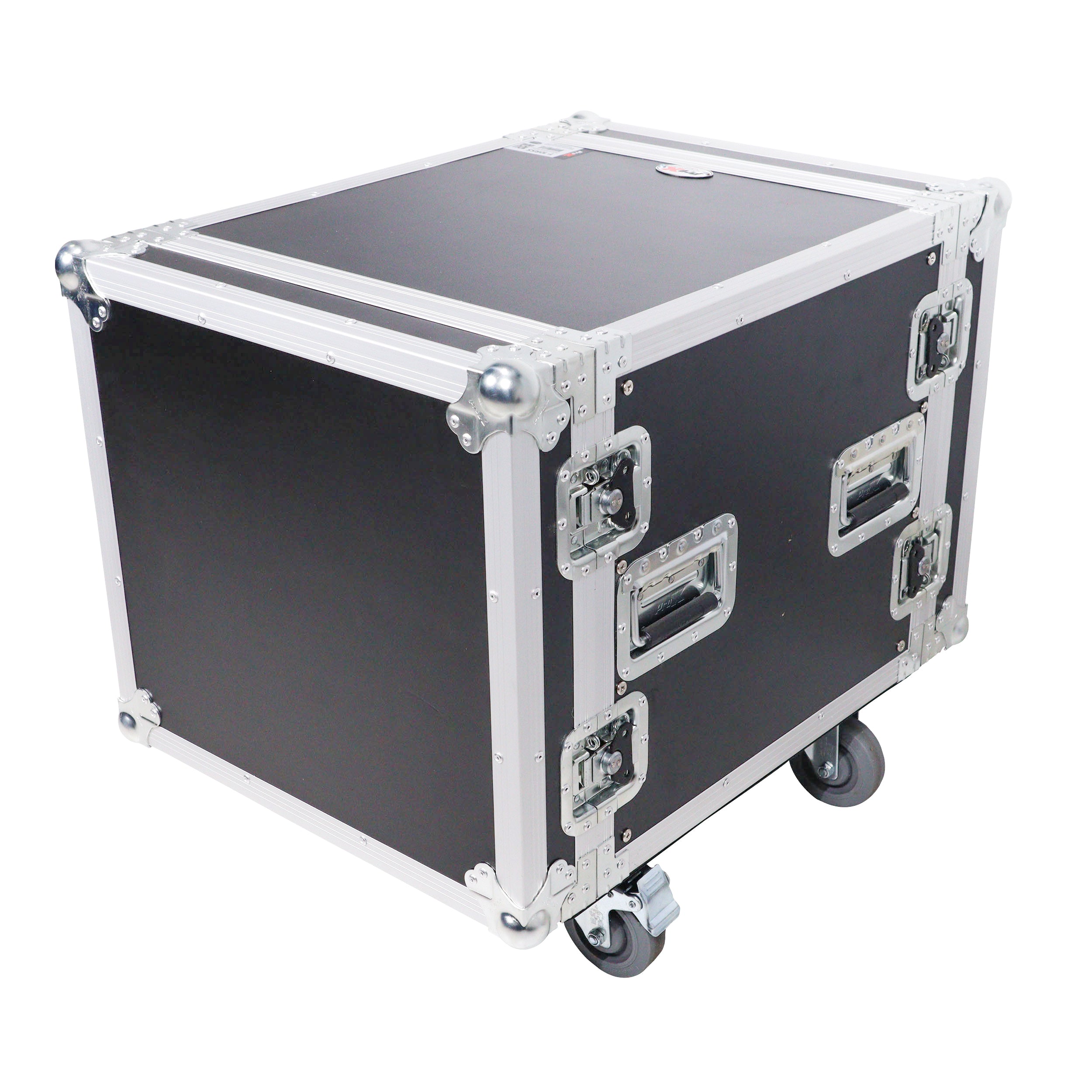 12U Vertical Amp Rack Mount Flight Case with Caster Wheels