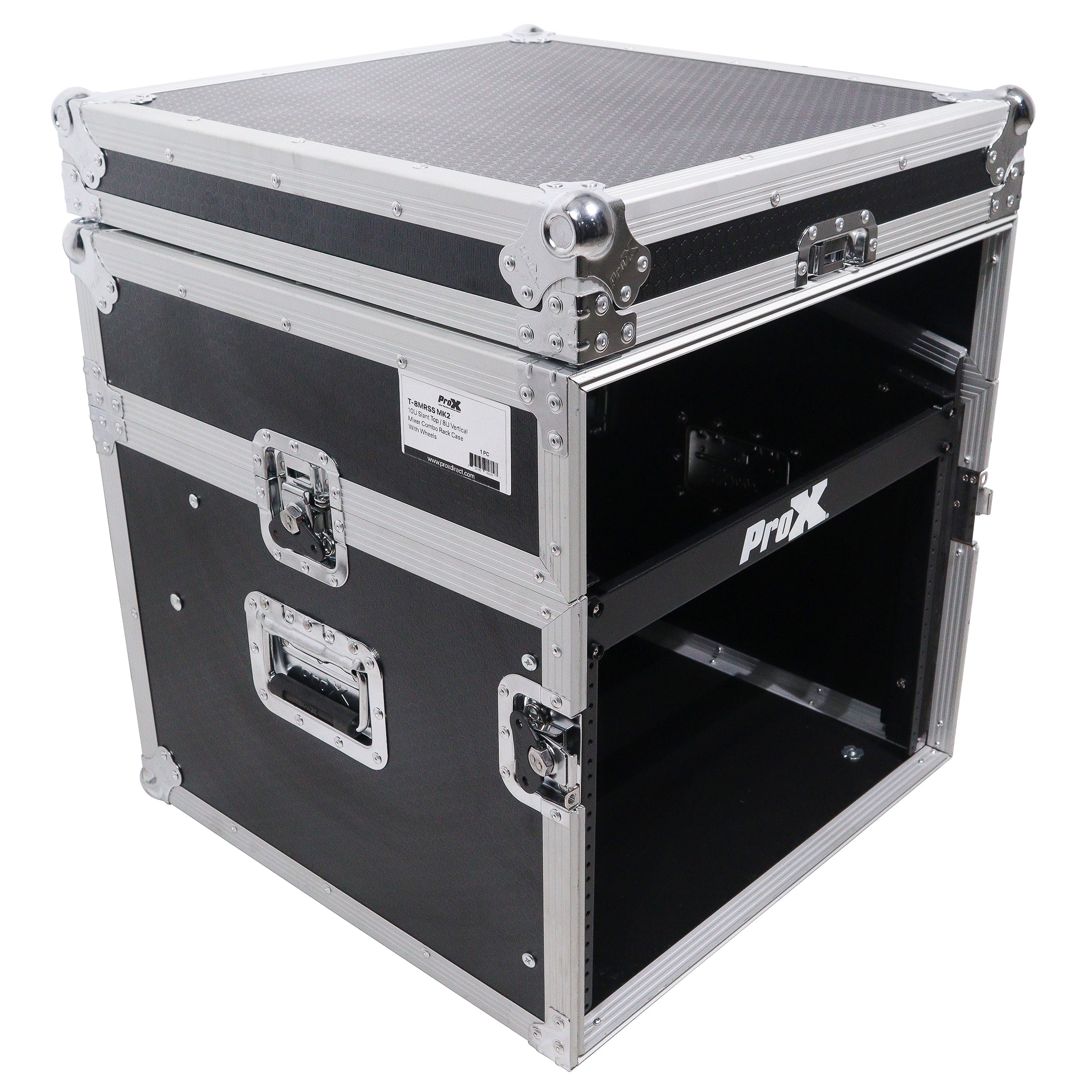 6U Vertical Rack Mount Flight Case with 10U Top for Mixer Combo Amp Rack