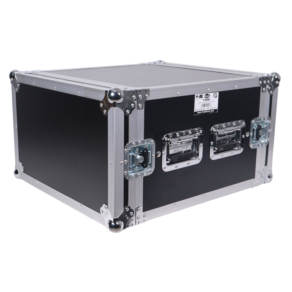 ATA Style 6U Rack Space Shockproof Amp Rack Mount Case 20 in. Depth with recessed handles