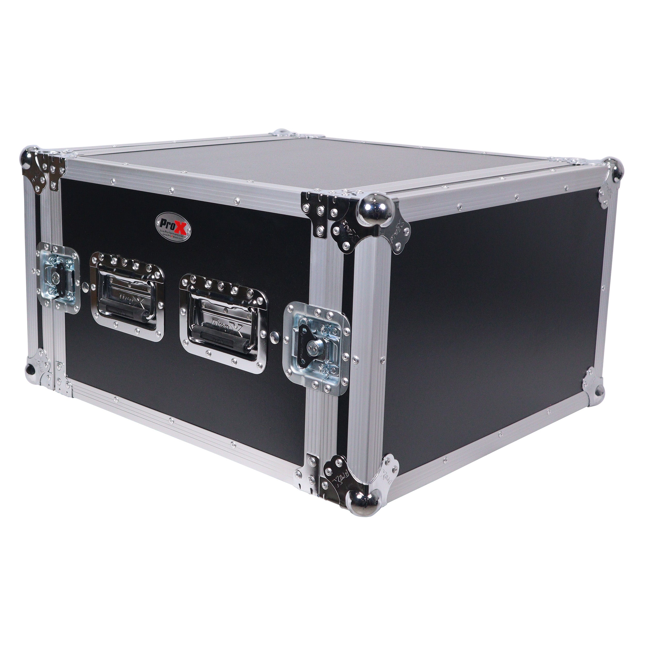 ATA Style 6U Rack Space Shockproof Amp Rack Mount Case 20 in. Depth with recessed handles
