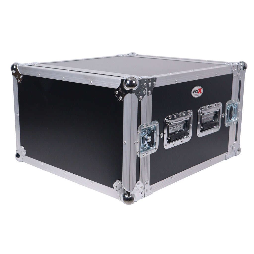 ATA Style 6U Rack Space Shockproof Amp Rack Mount Case 20 in. Depth with recessed handles