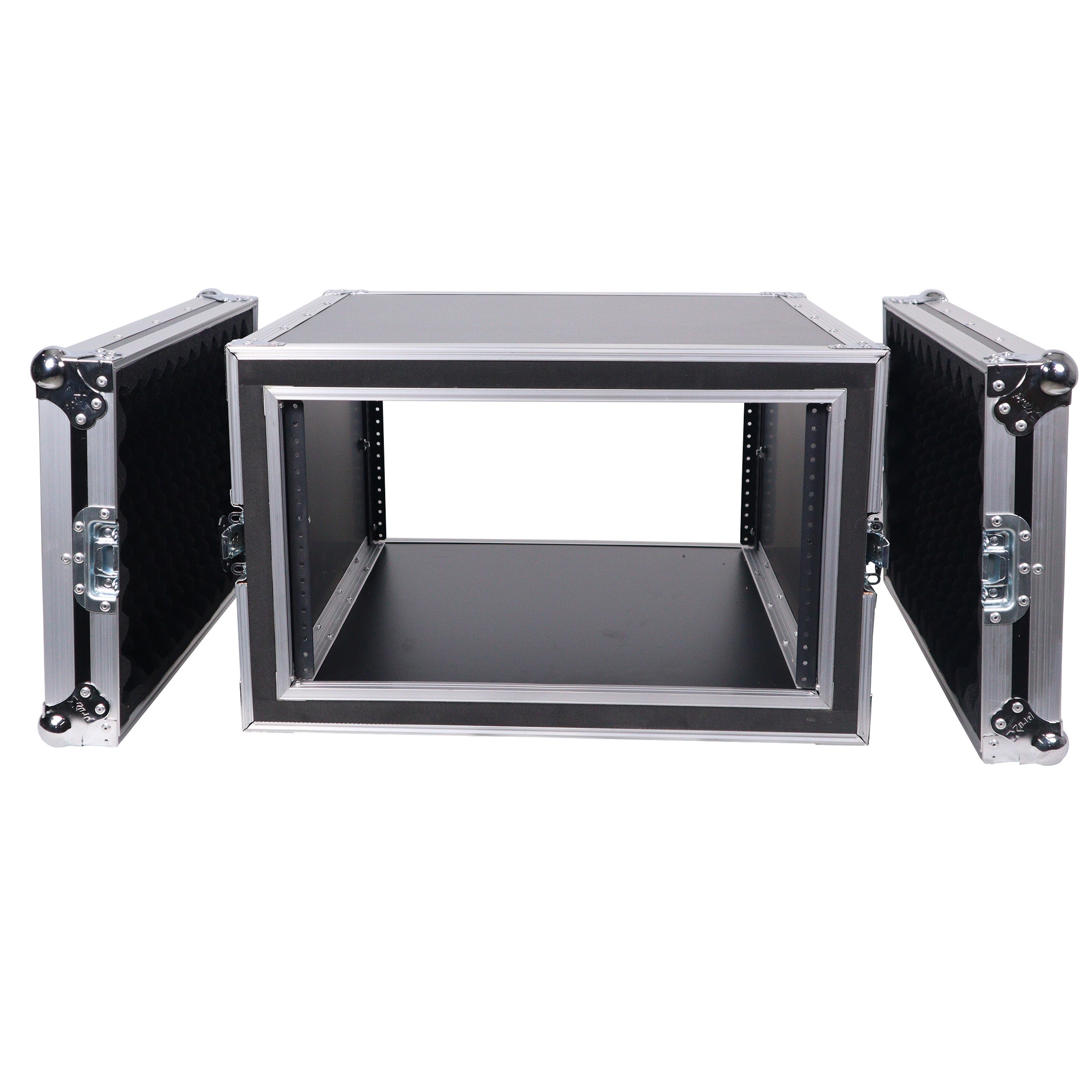 ATA Style 6U Rack Space Shockproof Amp Rack Mount Case 20 in. Depth with recessed handles