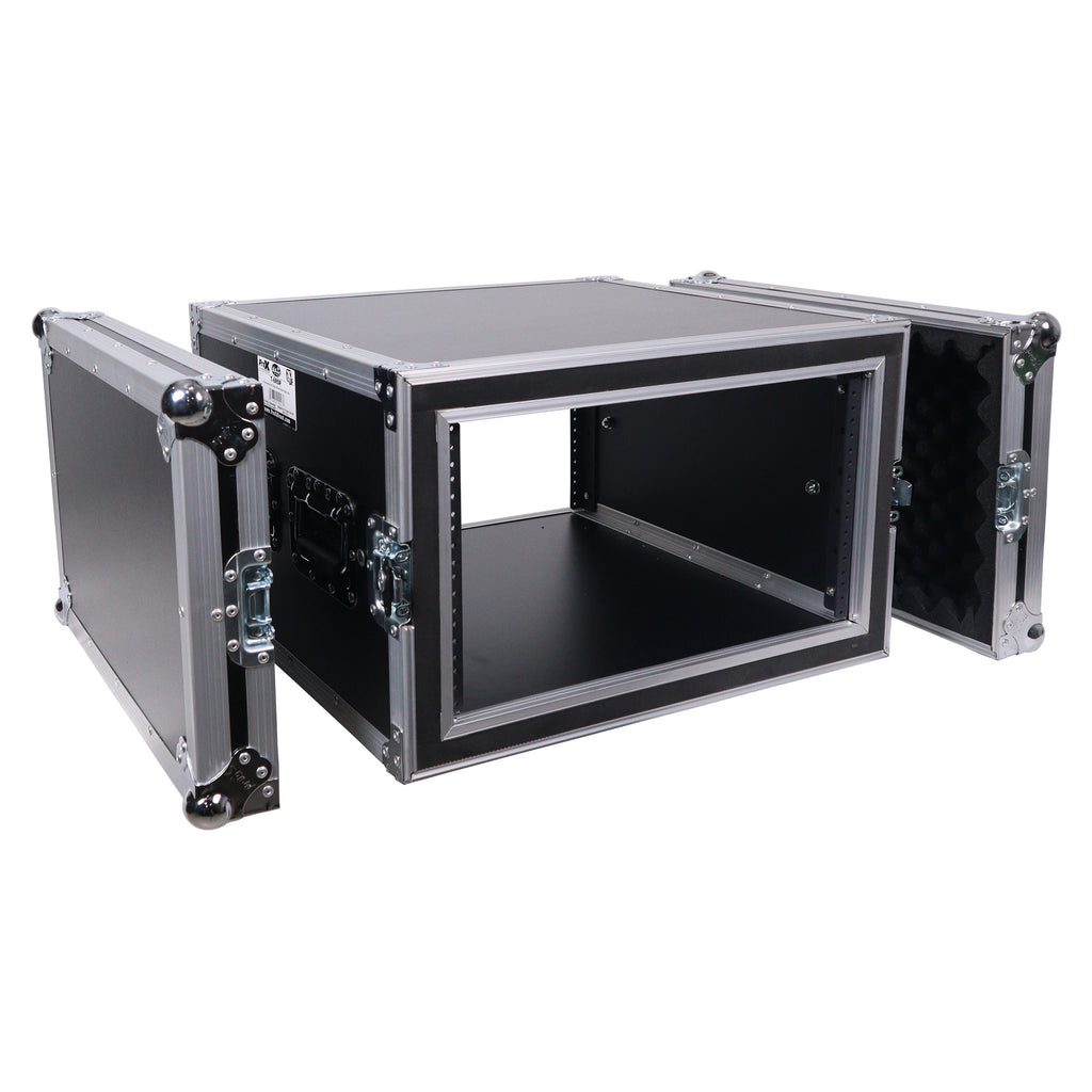 ATA Style 6U Rack Space Shockproof Amp Rack Mount Case 20 in. Depth with recessed handles