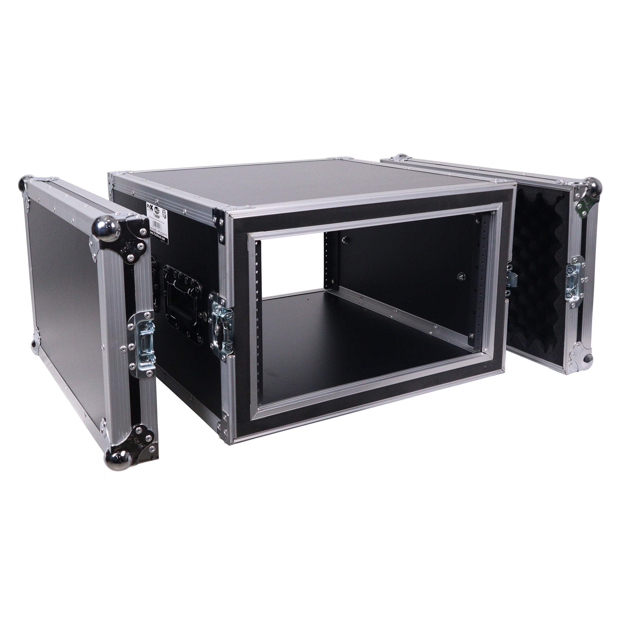 ATA Style 6U Rack Space Shockproof Amp Rack Mount Case 20 in. Depth with recessed handles