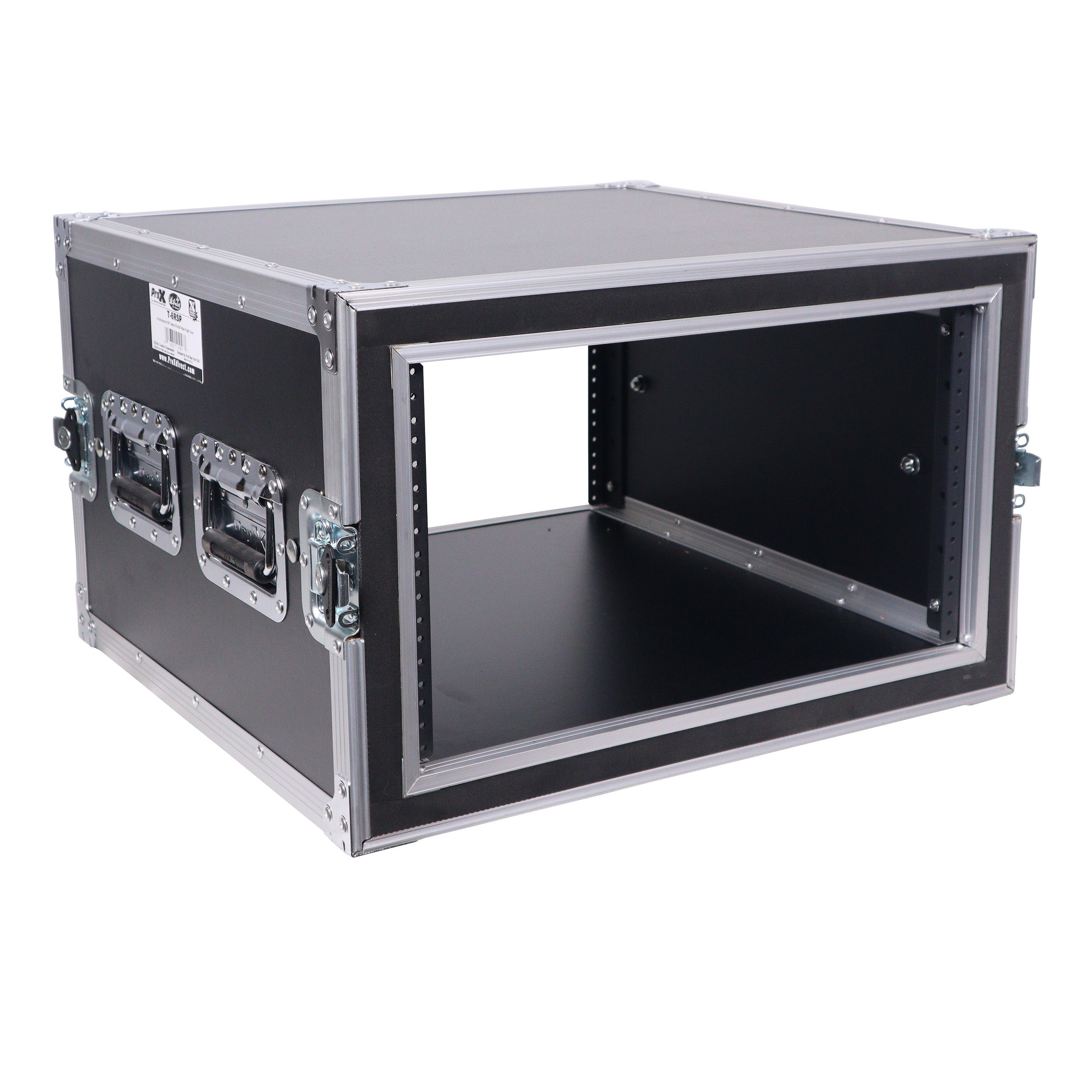ATA Style 6U Rack Space Shockproof Amp Rack Mount Case 20 in. Depth with recessed handles