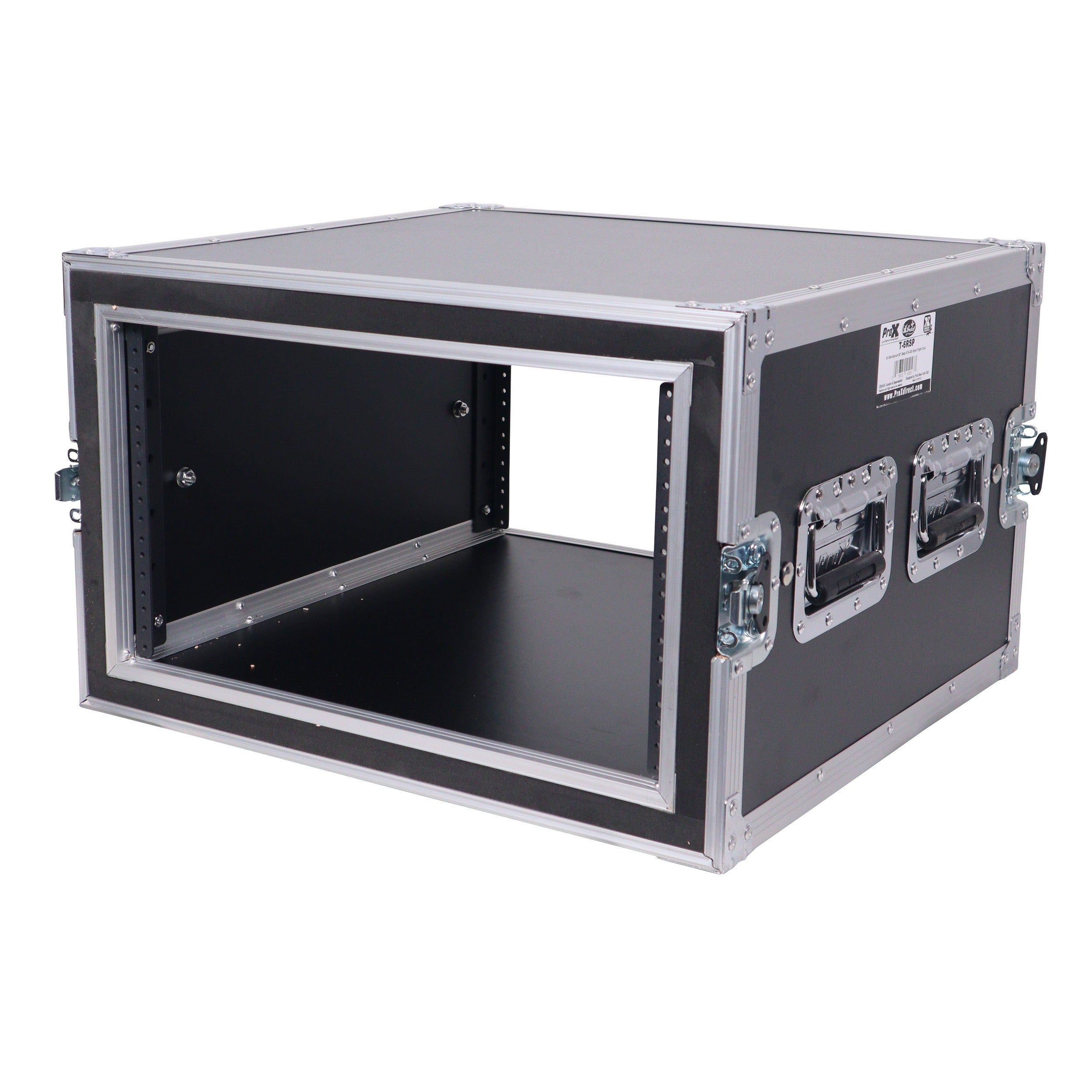 ATA Style 6U Rack Space Shockproof Amp Rack Mount Case 20 in. Depth with recessed handles